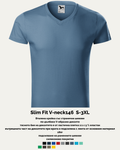 Slim Fit V-neck146 мъжка тениска